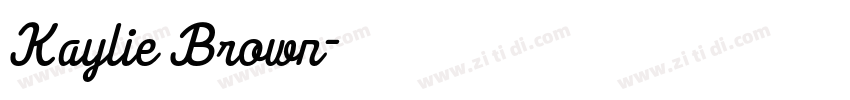 Kaylie Brown字体转换
